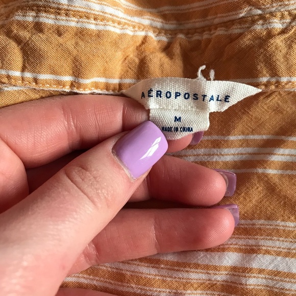 Aeropostale Orange and White Top - Picture 3 of 3